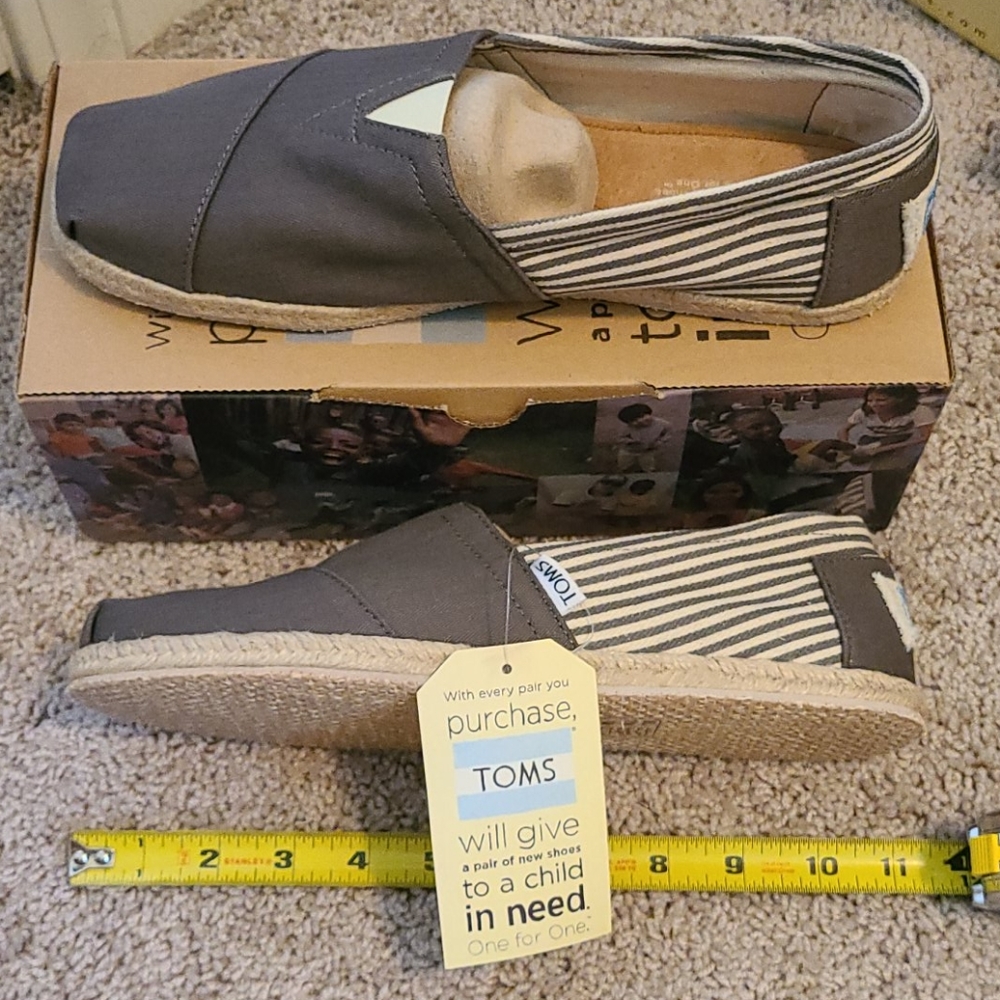 TOMS University Ash Rope Sole MENS sz 9/women's 10